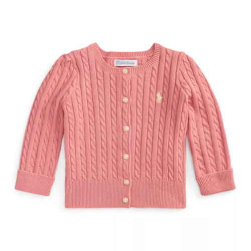 Baby Girl Mini-Cable Cotton Cardigan