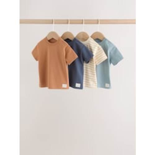 Buy Mineral Blue/ Neutral/ Orange Short Sleeve Baby T-Shirts 4 Pack (0mths-2yrs) from Next USA