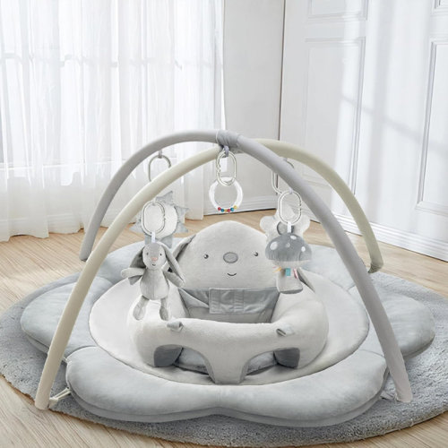 UNBRANDED 3-In-1 Baby Gym Play Mat, Baby Seats For Infants For Sitting Up, Tummy Time Mat With 5 Detachable Toys, Activity Gym Playmats For Babies Infant 0-6 6-12 Months | Wayfair