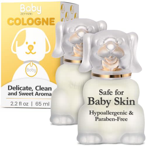 Zermat Boby | Set of 2 Baby Cologne Unisex Perfume | Paraben-Free, Hypoallergenic & Gentle Formula | Long-Lasting Clean, Floral Perfume with Violet & White Flowers | Perfumes para Bebes | 65ml /2.2oz