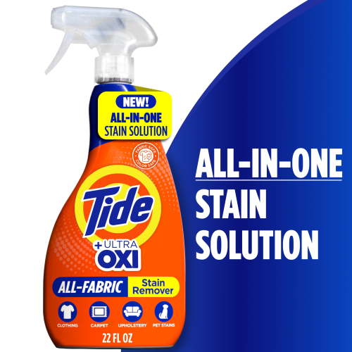 Tide +Ultra Oxi All-Fabric Laundry Stain Remover Spray, 22 fl oz