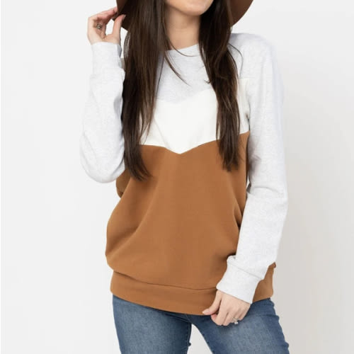 Sweetheart Nursing Sweatshirt - Camel, M