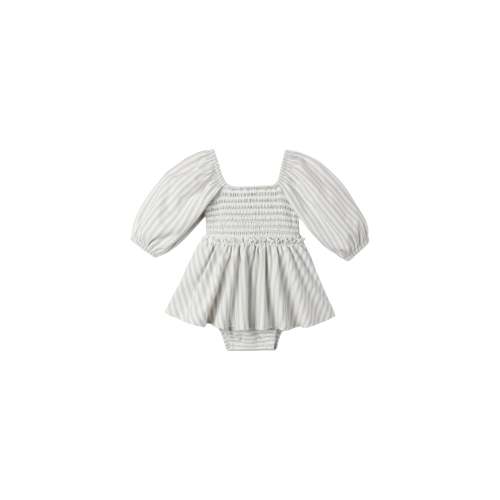 Quincy Mae Lainey Romper - Cloud Stripe – Hopscotch Kids