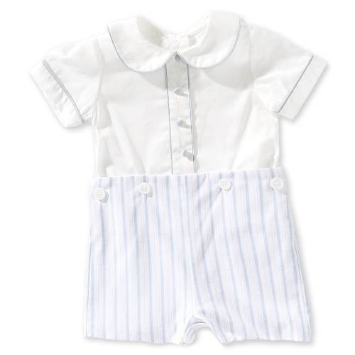 Edgehill Collection x Megan Karp Baby Boys Otto Woven Peter Pan Collar Top & Shorts Set