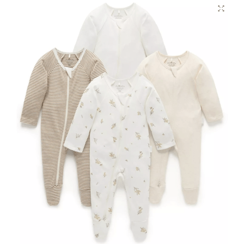 Unisex 4 Pack Zip Footie - Baby