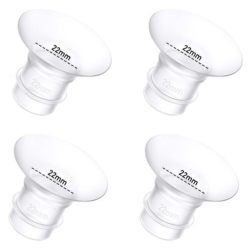 4Pcs Breast Pump Flange Insert 22mm Compatible with Momcozy/Spectra/Medela/eufy/Elvie/Lansinoh/Paruu P10 Breast Pump, Fit for Momcozy M5/M9/M6/V2 Pro/V2 pro/S12 Pro/eufy E10 S1 S1 Pro, 24mm Flange