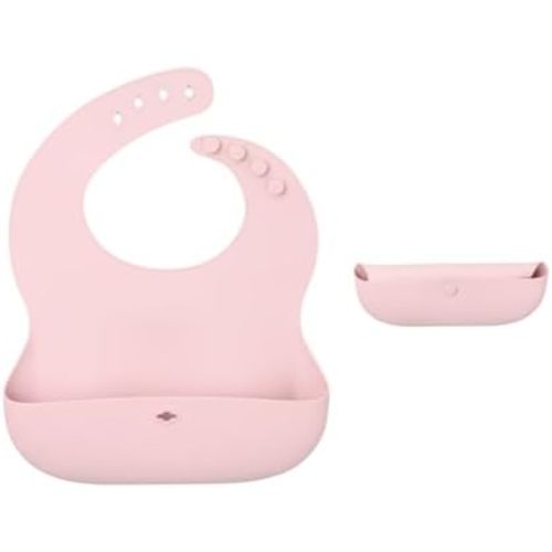 SmileyTot Silicone Baby Bib, Roll-Up Travel Feeding Bib