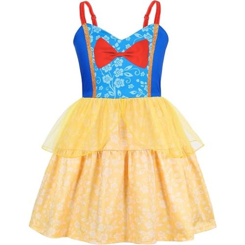 AmzBarley Princess Dress Up for Girls Halloween Costume Birthday Party Christmas Gift Toddler Kids Strappy Princess Dresses
