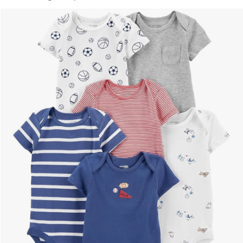 Simple Joys by Carter's Baby Boys' 6-Pack Short-Sleeve Bodysuit