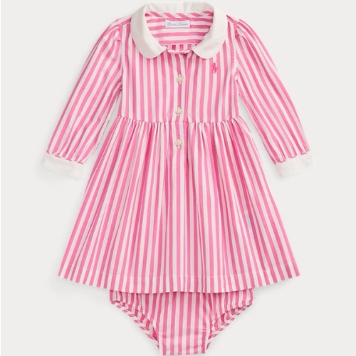 Striped Poplin Shirtdress & Bloomer