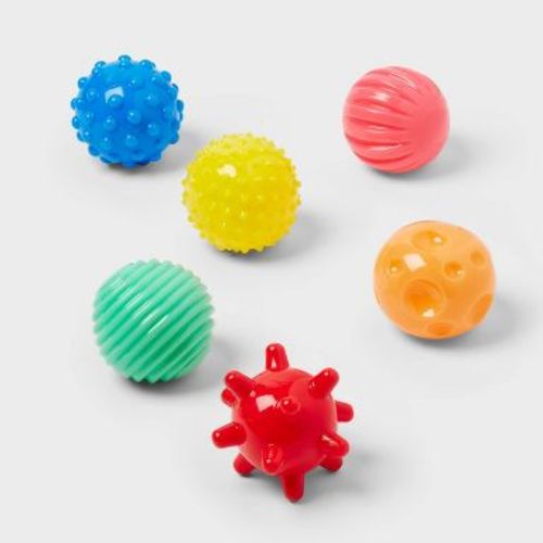 6ct Textured Balls Party Favors - Spritz™: Bouncy Stress Toys, Easter Egg Fillers, Kids' Multi-Colored Party Fun