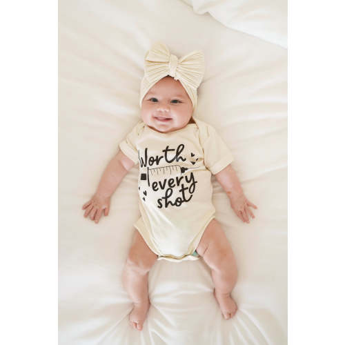 Worth Every Shot Graphic Bodysuit | Natural