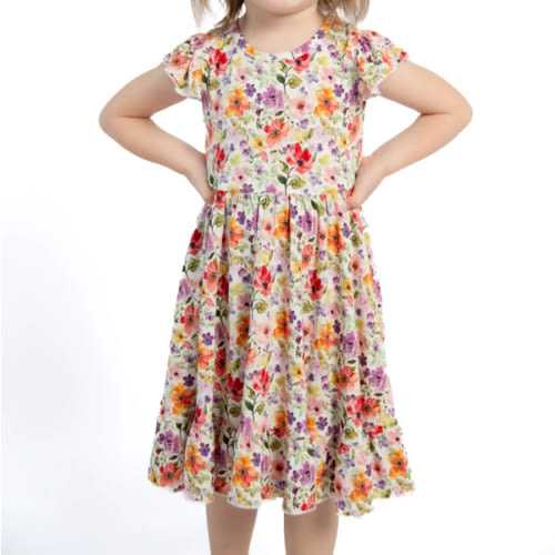 Watercolor Floral Twirl