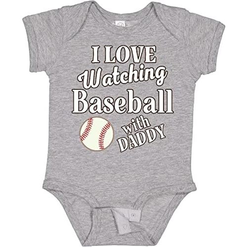 inktastic Daddy Baseball Grandson Baby Bodysuit