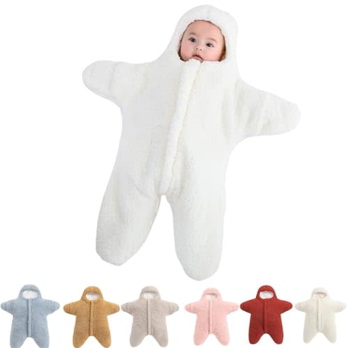 Baby Starfish Onesie, Thick Fleece Wearable Starfish Baby Onesie, Newborn Starfish Swaddle Bag