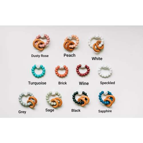 Silicone Beaded Rattle Rings – Simple Steps Market