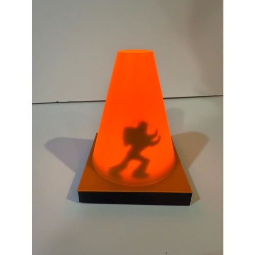 Toy Story 2 Inspired - Hidden Shadow Crossing Cone Lamp | Street Crossing Illusion Light | Movie-Inspired Accent Night Light