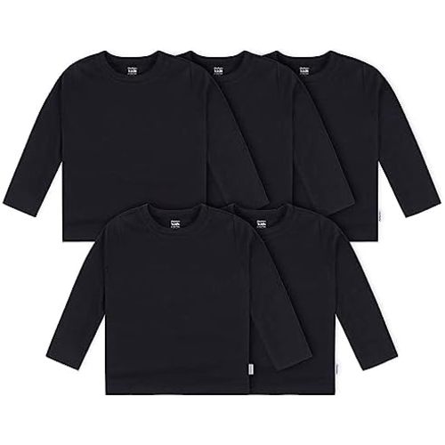 Gerber Baby & Toddler 5-Pack Solid Long Sleeve T-Shirts Jersey 160 GSM