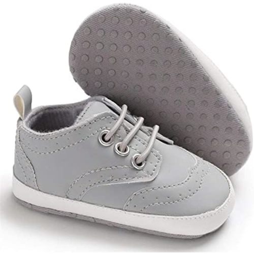 LAFEGEN Baby Boys Girls Classic PU Leather Loafers Soft Sole Oxford Dress Shoes First Walking Flat Moccasins Casual Sneaker