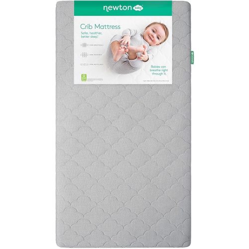 Newton Baby Crib Mattress and Toddler Bed - Waterproof - Ultra-Breathable Proven to Reduce Suffocation Risk, 100% Washable, Better Than Organic, 2-Stage Removable Cover, Deluxe 5.5" Thick Grey