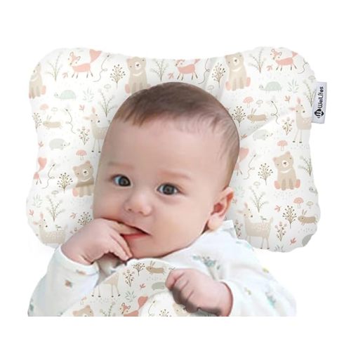 Soft Hypoallergenic Baby Head & Neck Support Organic Cotton Cover Machine Washable (Babystar Blue)