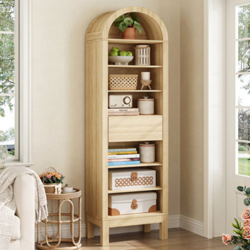 72.4" H Bookshelf With Drawer And 7-tier Open Shelves | Wayfair