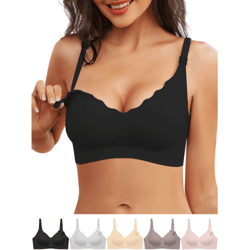 Xdegoge Nursing Bras for Breastfeeding No Underwire Seamless Comfortable Maternity Bras Wireless Full Coverage Support Pregnancy Soft Bralette