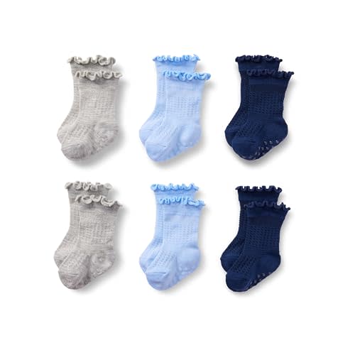 Amazon Essentials x Sofia Grainge Toddler and Baby Girls' Scallop Top Socks