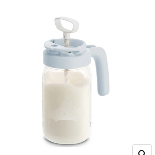Glass Formula And Breastmilk Mixing Pitcher with Mixing Handle-Blue