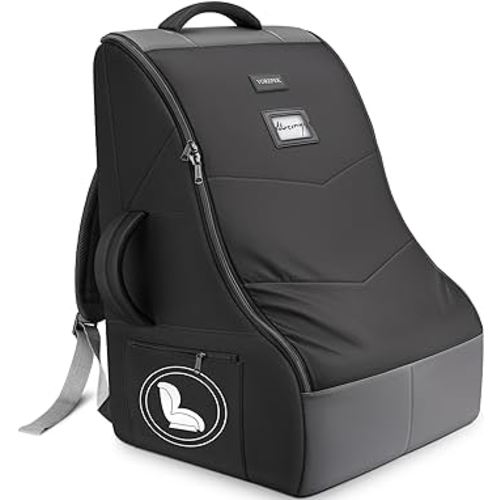 YOREPEK Padded Car Seat Travel Bag for Airplane Travel Compatible with Chicco, Britax, Nuna Rava, Sturdy Car Seat Backpack for Airport with Wear-Resistant Bottom, Large Carseat Cover for Baby Travel