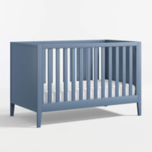 Crate&Kids Ever Simple Blue Wood Convertible Crib