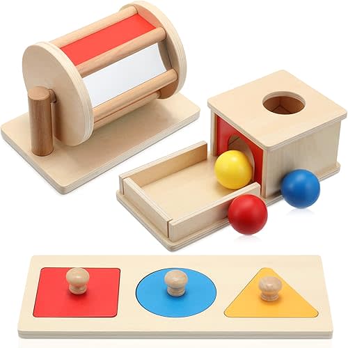 3 Pcs Wooden Baby Toys Set