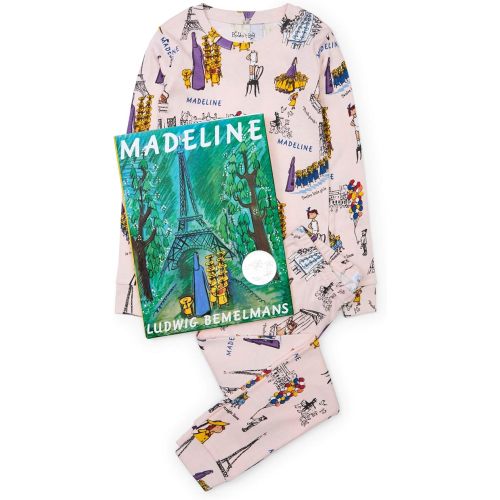 Books to Bed Girls' Book and Long Sleeve Printed Pajama Set