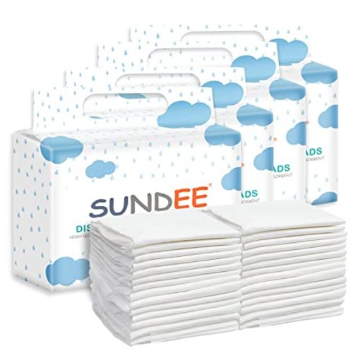 Baby Disposable Changing Pad, 100 Pack Soft Non-Woven Fabric Breathable Waterproof Underpads, Portable Leak-Proof Mattress Protector, Incontinence Bed Pads