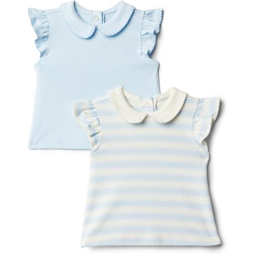 Amazon Essentials x Sofia Grainge Short Sleeve Blouse, Pack of 2 (3-6 months)