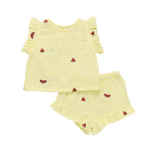 Baby Girls Roey 2-PC Set - Watermelon Embroidery - 12-18m