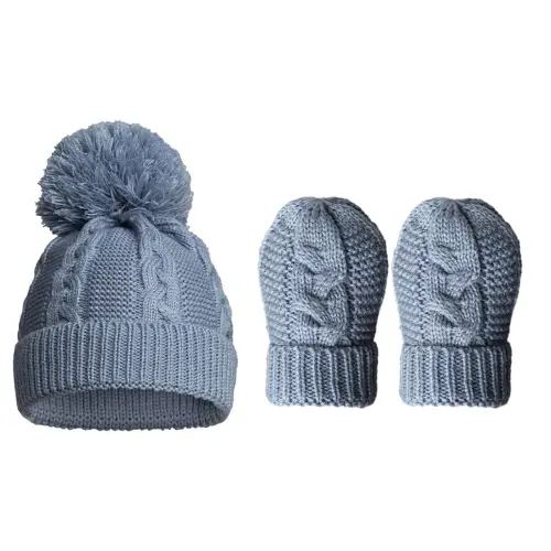 Pom Hat & Mittens Set – Neutrum Bear