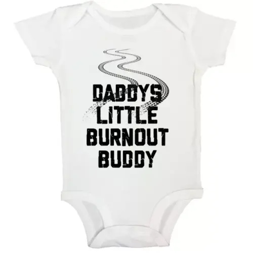 Baby Bodysuit BELLA CANVAS Daddy'S Little Burnout Buddy Newborn Baby Bodysuit 1 Piece Race Car Infant Drift