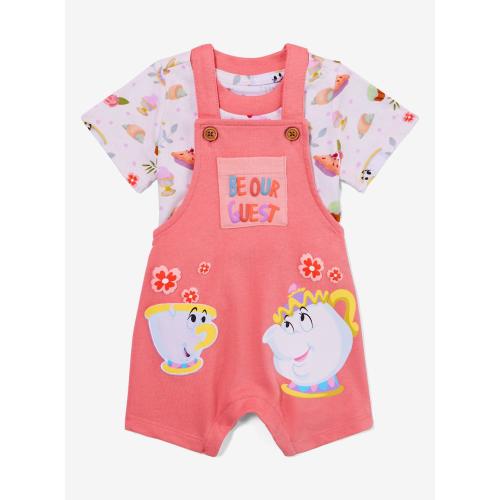 Disney Beauty and the Beast Be Our Guest Infant T-Shirt and Overall Set