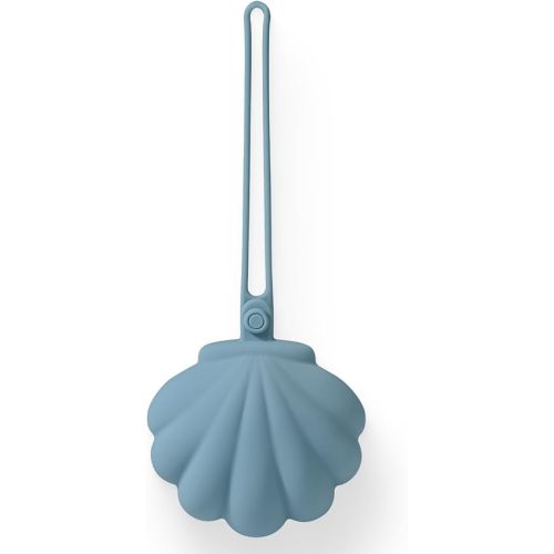 CLYMENE Silicone Pacifier Holder Case, Newborn Paci Holder for Diaper Bag & Stroller, Misty Blue