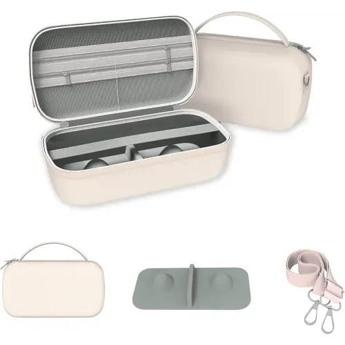 Wearable Breast Pumps Carrying Bag for Hands-Free Breast Pump, Hard Shell Case with Adjustable Crossbody Strap, On-The-Go Storage Pump Case for Momcozy/Willow/eufy/Nuliie/Paruu/Lansinoh