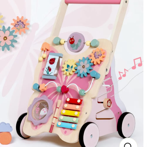 Wooden Galloping Ponies 2-in-1 Push & Pull Learning Walker