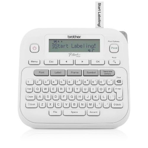 Brother P-Touch PT-D220 Desktop Label Maker: Mobile Printer, LCD Display, White, Compatible with Windows, No Wireless