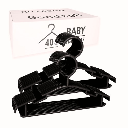 Northern Brothers 60-Pack White Kids Hangers for Toddlers and Infants, Ideal for Closet Storage
