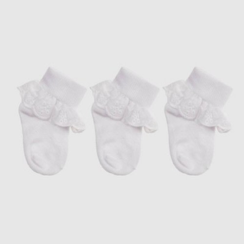 Baby Girls' Dress Socks - Cat & Jack™ White