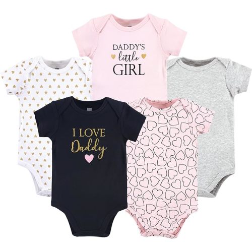 Hudson Baby Unisex Baby Cotton Bodysuits (5 Piece)