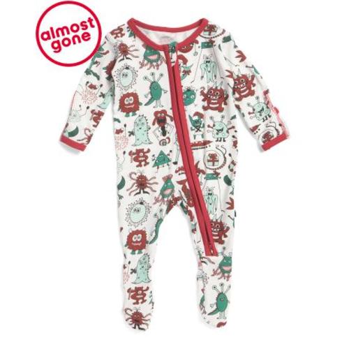 Infants Merry Monsters Footie Pajama With Two Way Zipper | Clearance On Clearance | TJ Maxx