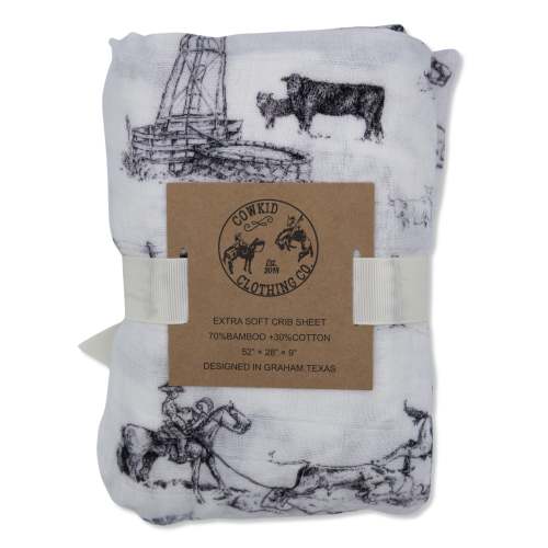 Heaven on Earth Bamboo Muslin Crib Sheet – Cowkid Clothing Company