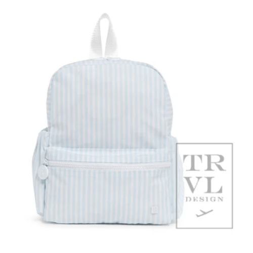 BLUE PIMLICO STRIPE MINI BACKPACK – Southern Sorelle Embroidery Boutique