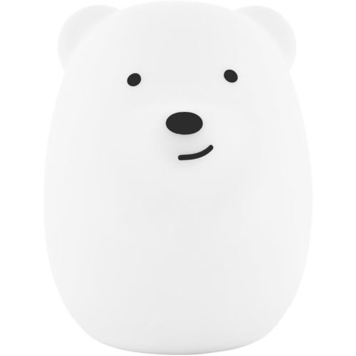 Lumipets Junior Bear Night Light, Soft Silicone Material, 8 Soothing Colors, Cordless, Easy Control, Portable